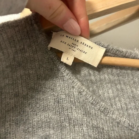 Sezane Gray Gaspard Cardigan - Picture 2 of 3